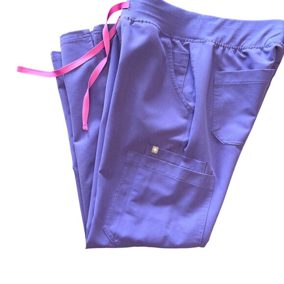 Figs Technical Collection Womens Pants S Scrub Purple Pink Drawstrings - Picture 5 of 6